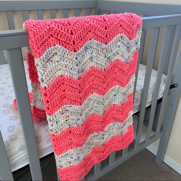 Made by Grandma - Hand Crocheted Baby Blanket - Picture 2 of 3